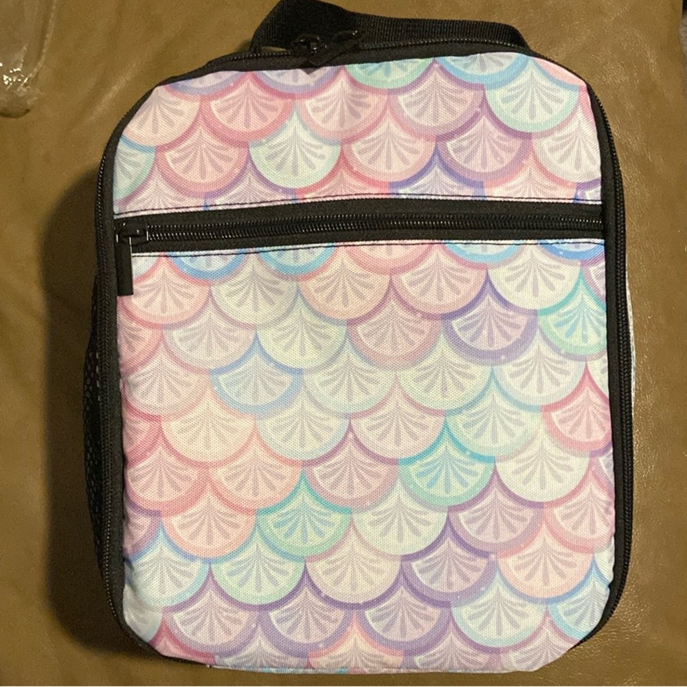 Pink and Blue mermaid insulated lunch box